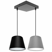 Stylowa lampa sufitowa Meba 2 abażury stożki na kablach 1617 ROMIR