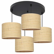 Żyrandol BALI 4 – lampa sufitowa z rattanowymi abażurami 7424 ROMIR