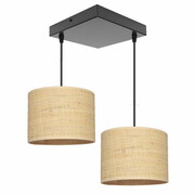 Żyrandol BALI 2 – lampa sufitowa z rattanowymi abażurami 7428 ROMIR