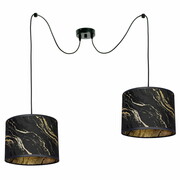 Lampa wisząca Lava Lux 2 – pająk czarno-złoty | Designerska lampa do salonu, sypialni, kuchni | Produkt polski ROMIR