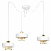 Lampa sufitowa pająk Maya 3 biały ze srebrem 2253BS ROMIR