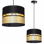 Lampa sufitowa Electra 7151/2-Z abażur czarny ze złotem ROMIR