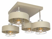 Beżowa lampa sufitowa plafon 4xE27 Maya | Złoto/Srebro/Miedź | Polski design ROMIR