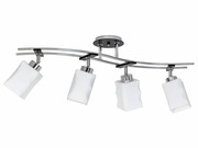 Lampa sufitowa, plafon czarna ze srebrem Derby 4xE27, 0791 Luminex