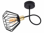 Lampa sufitowa stylowa czarna ze złotem 1 Kali 1411cz LOFT LED (1) ROMIR
