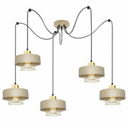 Lampa sufitowa pająk 5 Maya 2250-SB cappuccino ze złotem, srebrem lub miedzią ROMIR