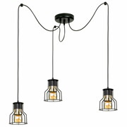 Lampa sufitowa pająk 3 Pablo 3453-CZ czarna ze złotem ROMIR