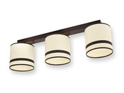 Lampa sufitowa plafon żyrandol 3 abażury walec ROMIR