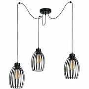 Lampa wisząca sufitowa żyrandol pająk Cosmo 2243_02 czarny ROMIR