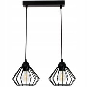 Lampa sufitowa Kali 2 klosze druciane z regulacją na kablu 1310k ROMIR