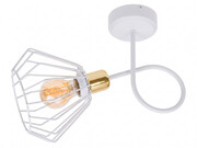 Lampa sufitowa stylowa czarna-biała ze srebrem, złotem, miedzią 1 Kali 1411 LOFT LED ROMIR