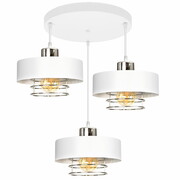 Lampa sufitowa 3 Maya 2256-BS biała ze srebrem ROMIR