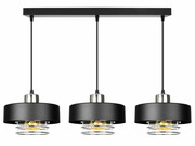 Lampa sufitowa loftowa 3 Maya 2253/2-CS czarna ze srebrem ROMIR