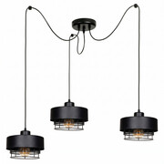 Lampa Wisząca Pająk 3-punktowa LUMINA – Loft, Metalowa z Siatką (Wybór Kolorów) 8653-CC ROMIR