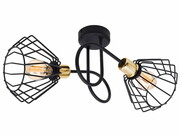 Lampa sufitowa stylowa czarna-biała ze złotem, srebrem, miedzią 2 Kali 1412cz LOFT LED ROMIR