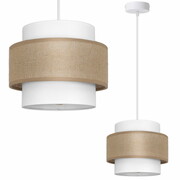 Lampa sufitowa Porto 7251/2 abażur biały z jutą ROMIR