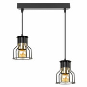 Lampa sufitowa 2 Pablo 3457-CZ czarna ze złotem ROMIR