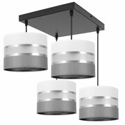 Stylowa lampa sufitowa Dada 4 abażury walce 1704_06 ROMIR