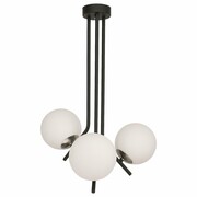 Lampa sufitowa, żyrandol czarna ze srebrem Tim 3xE14, 1736-JUP Jupiter