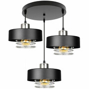 Lampa sufitowa 3 Maya 2256-CS czarna ze srebrem ROMIR