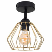 Lampa sufitowa biała-czarna Kali Gold salon, kuchnia z regulacją 1 klosz 1501-Z ROMIR