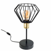 Lampa stołowa stylowa czarna-biała ze złotem, srebrem, miedzią 1 Kali 1416cz LOFT LED ROMIR