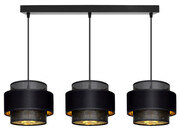 Lampa sufitowa Carmen 7353/2 abażury czarne ze złotem ROMIR