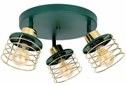 Plafon zielony ze srebrem, złotem lub miedzią 3 Maya 3126-GG na przegubach ROMIR