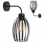 Lampa ścienna loftowa z 1 abażurem drucianym Cosmo 2237_02 ROMIR