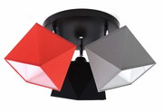Lampa sufitowa Tola 3 abażury kolorowe z regulacją diament 1106 ROMIR