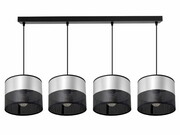 Lampa sufitowa Dora 7055-S abażury czarne ze srebrem ROMIR