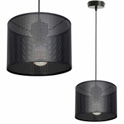Żyrandol MISTRA 1 – czarna lampa sufitowa z loftowym abażurem 7271/2 ROMIR