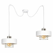 Lampa sufitowa pająk Maya 2 biały ze srebrem 2252BS ROMIR