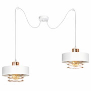 Lampa sufitowa pająk Maya 2 biały z miedzią 2252BM ROMIR