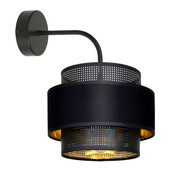 Lampa ścienna Carmen 7359 abażur czarny ze złotem ROMIR