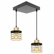 Lampa sufitowa 2 Kaya 2288-Z czarna ze złotem ROMIR