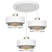 Lampa sufitowa 3 Lumina 8656-BS biała, czarna ROMIR
