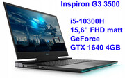 GAMING DELL Inspiron G3 3500 i5-10300H 16GB 256SSD 15,6 FHD 1920x1080 matt GeForce GTX1650Ti 4GB WiFi BT KAM WIN10/11PL GW12mc DELL