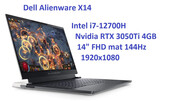 DELL Alienware X14 i7-12700H 16GB 2TB SSD 14#8221; FHD 1920x1080 144Hz GeForce RTX3050Ti 4GB WiFi BT Kam Win11 gw12mc DELL