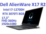 DELL Alienware X17 R2 i7-12700H 16GB 2TB SSD 17,3#8221; FHD 1920x1080 360Hz GeForce RTX3070Ti 8GB WiFi BT Kam Win11PL gw12mc DELL