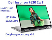 2w1 DELL Inspiron 7620 i7-1260P 16GB 512SSD 16 FHD+ 1920x1200 Touch X360 WiFi BT KAM Win11 Gw12mc DELL