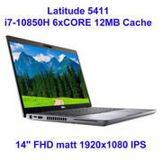 Dell Latitude 5411 i7-10850H 16GB 512SSD 14