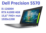 Stacja Graficzno-Robocza DELL Precision 5570 i5-12600H 16GB 512GB SSD 15,6