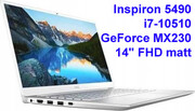 Dell Inspiron 5490 i7-10510 8GB 1TB SSD 14,1 FHD 1920x1080 matt GeForec MX230 Kam WiFi BT Win10PL Gw12mc DELL