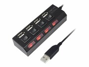 LOGILINK UA0128 LOGILINK 4-portowy HUB USB2.0 z wyłącznikiem LOGILINK