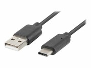 LANBERG CA-USBO-20CU-0010-BK Lanberg kabel USB-C(M)->A(M) 2.0 QC 3.0 1m Czarny LANBERG