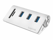 LOGILINK CR0045 LOGILINK - Aluminiowy HUB 3xUSB3.0 z czytnikiem kart pamięci LOGILINK