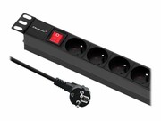 QOLTEC 54471 Power strip for RACK cabinets 1U 16A PDU 8xFRENCH 2m QOLTEC