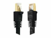 EDIMAX CAT8 U-FTP AWG26 Bare copper Flat Patch cord 1M Black EDIMAX