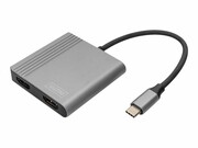 DIGITUS Kabel adapter graficzny USB Typ C na 2x HDMI 4K 60Hz UHD 0.2m DIGITUS
